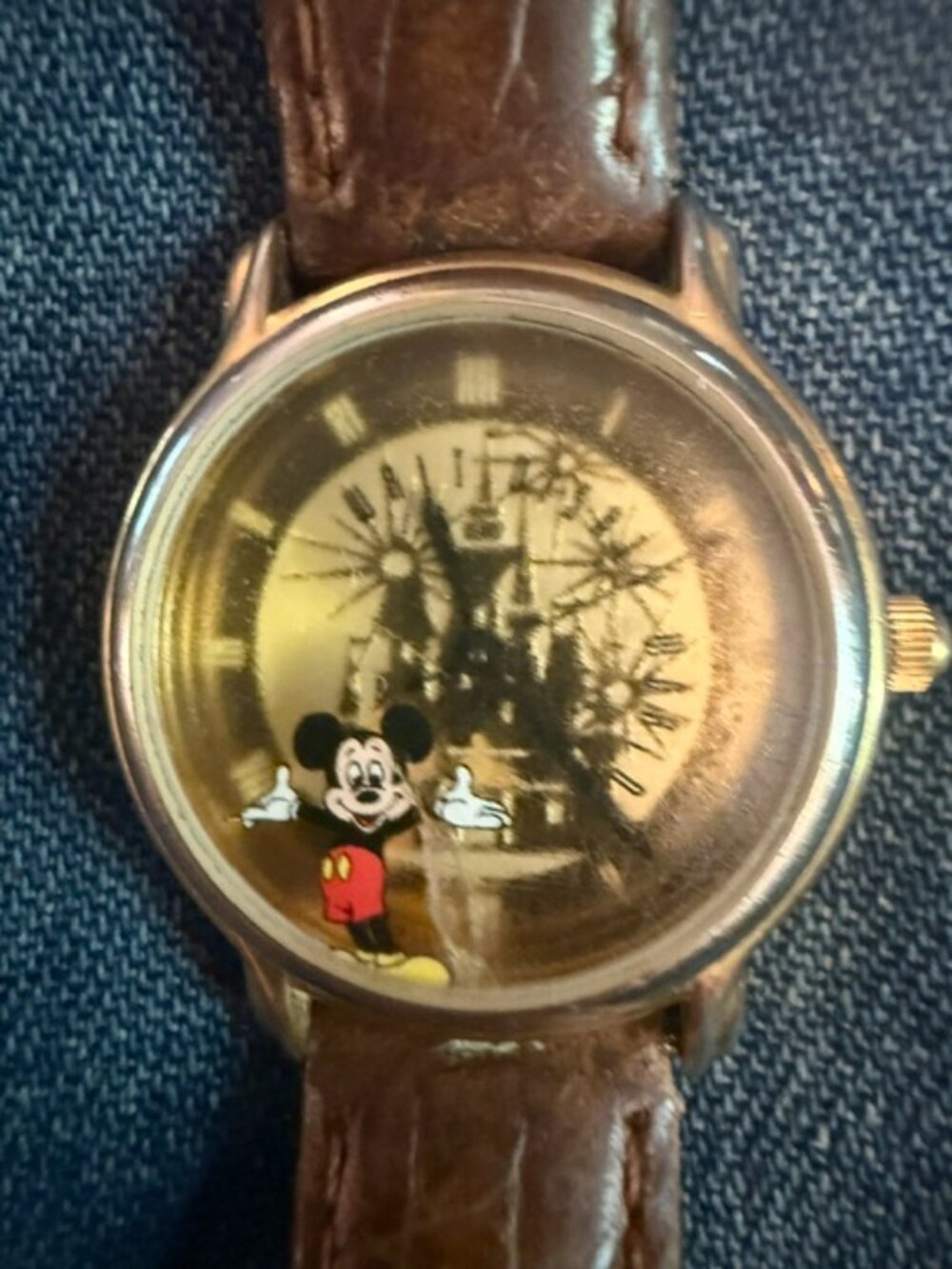 Vintage 90s Disney Time Works Mickey Mouse 3D Watch